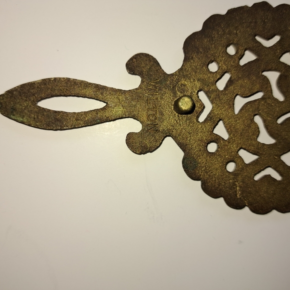 Vintage Mini Brass Trivet By Wilton - Picture 5 of 9